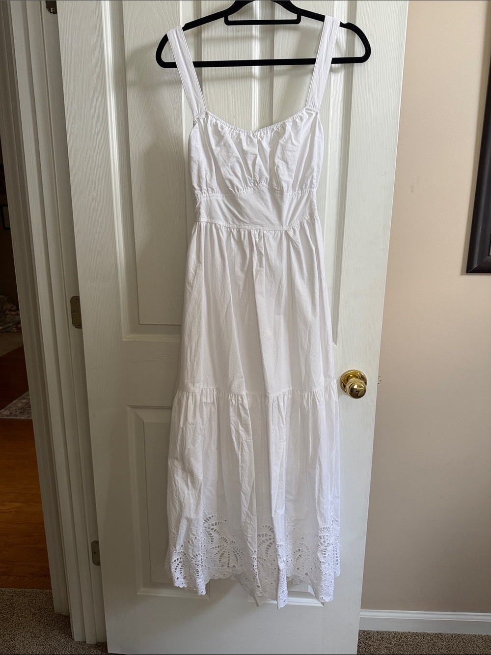 🌸 By the River: Women's White Eyelet Maxi Dress